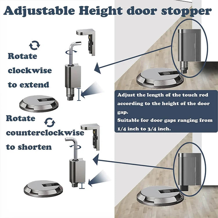 Fira Push Lock Zinc Alloy Door Stopper Description Image 02