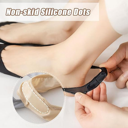 Flexease No Show Cushioned Socks Ice Silk 4 Pair Set Product Image 06