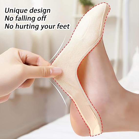 Flexease No Show Cushioned Socks Ice Silk 4 Pair Set Product Image 07
