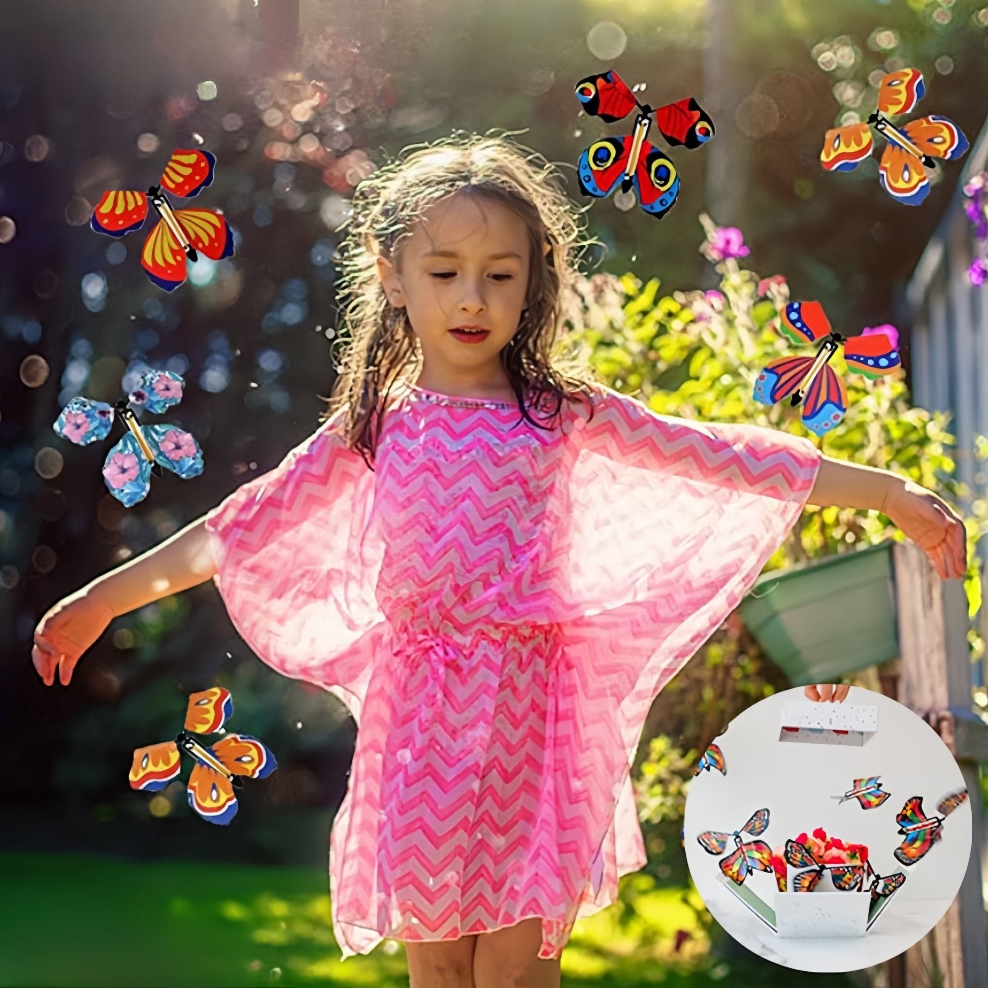 Flicker Flight Wind Up Butterfly Card Surprise Product Image 01