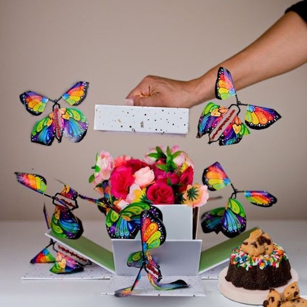 Flicker Flight Wind Up Butterfly Card Surprise Product Image 04