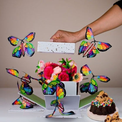 Flicker Flight Wind Up Butterfly Card Surprise Product Image 04