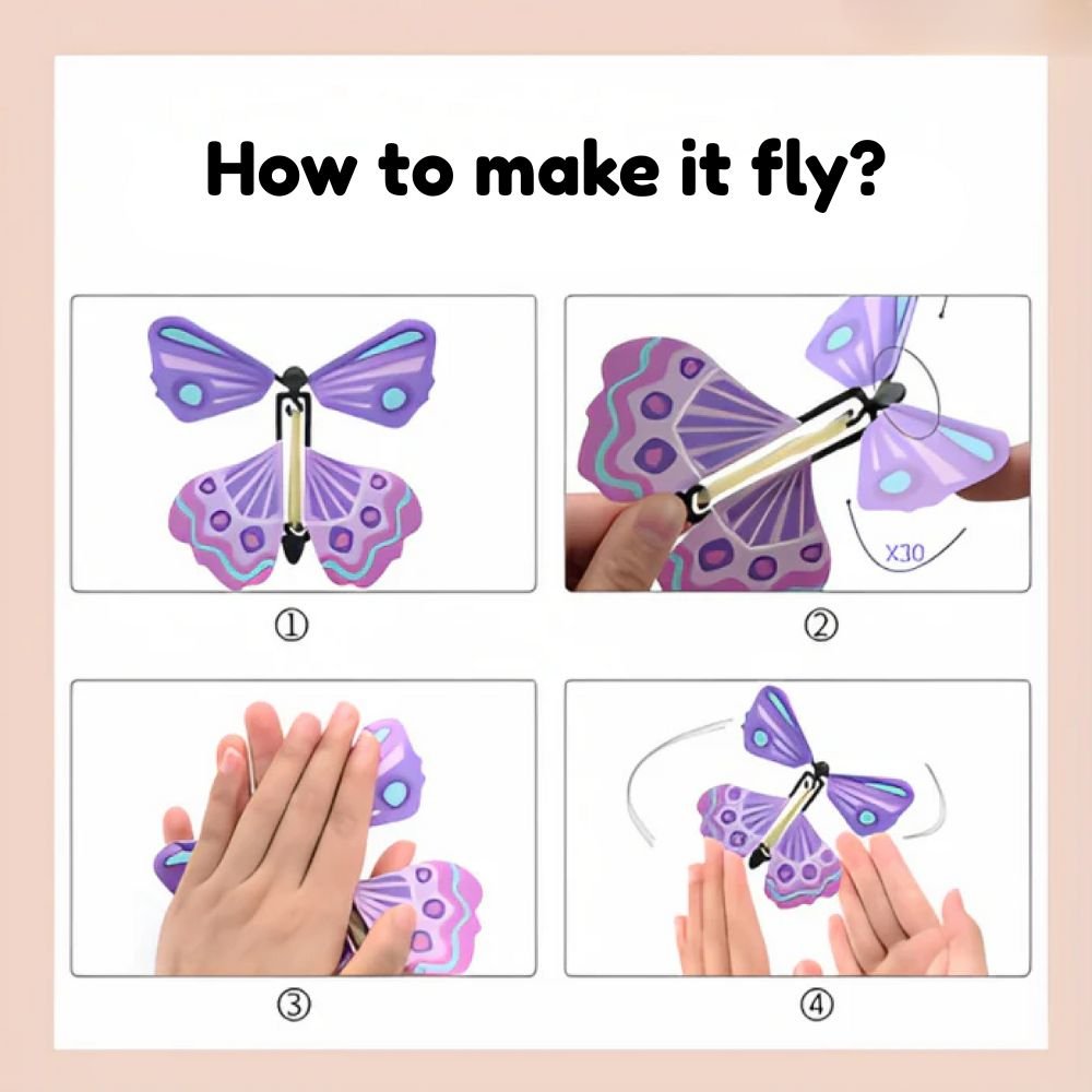 Flicker Flight Wind Up Butterfly Card Surprise Product Image 07