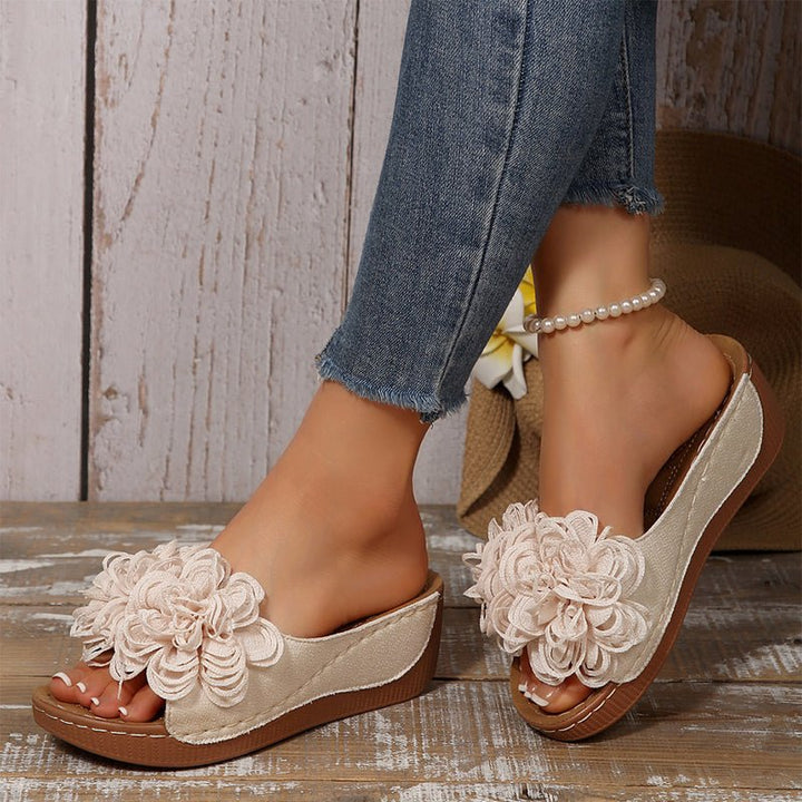 Flora Step Floral Slip On Wedge Sandals Product Image 07