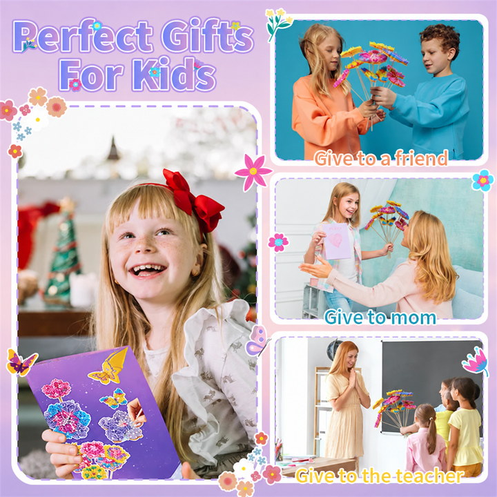 Flower craft kit gift ideas for friends, family, and teachers
