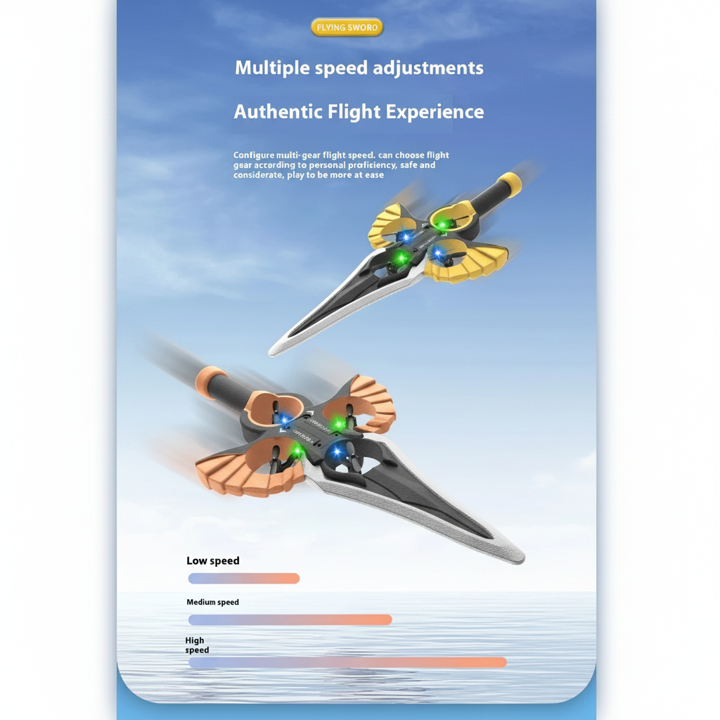 Two flying sword colors shown above a low, medium, and high speed chart