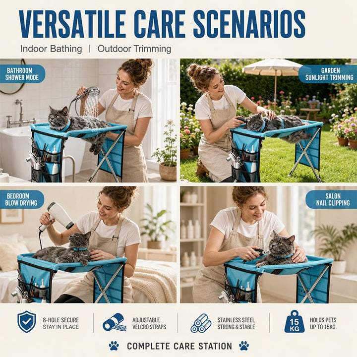 Foldable Pet Grooming Bed Table Hammock Product Image 06