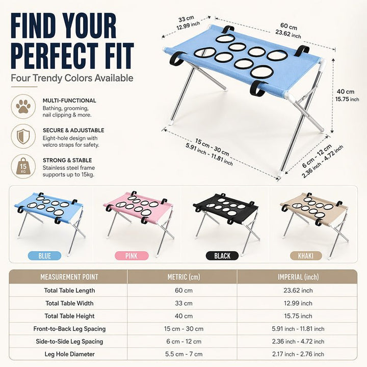 Foldable Pet Grooming Bed Table Hammock Product Image 09