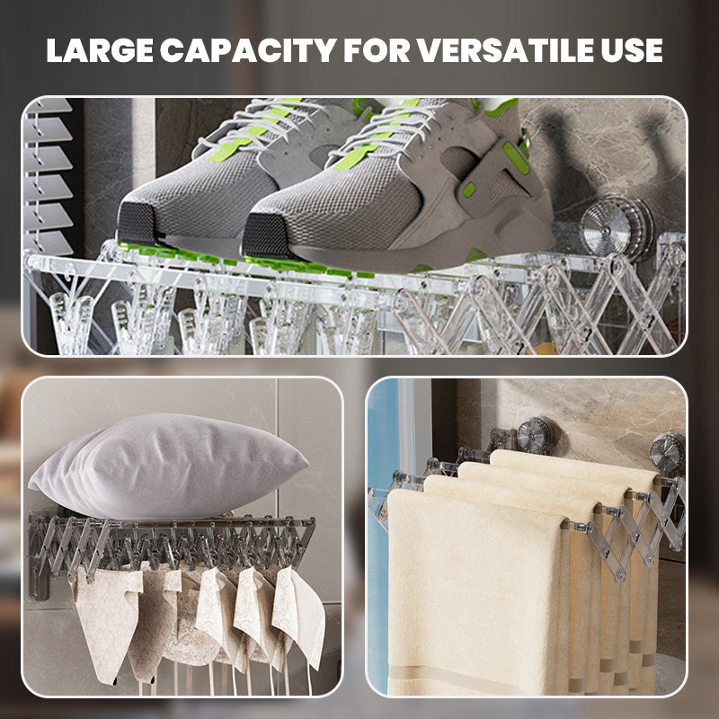Foldaway 20 Clip Suction Cup Drying Rack Product Image 03
