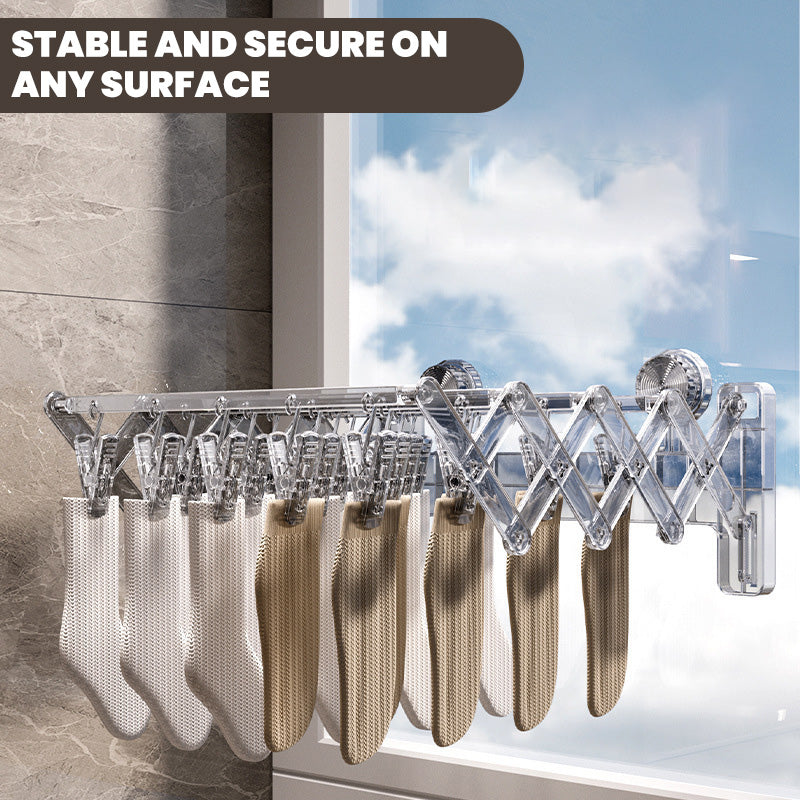 Foldaway 20 Clip Suction Cup Drying Rack Product Image 04