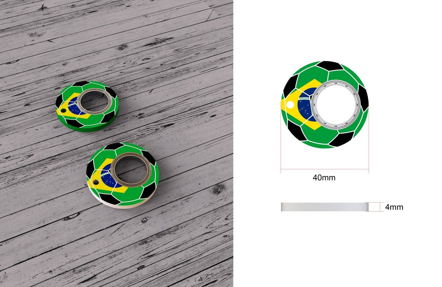 Football Spinner Keychain Bottle Opener Product Image 06