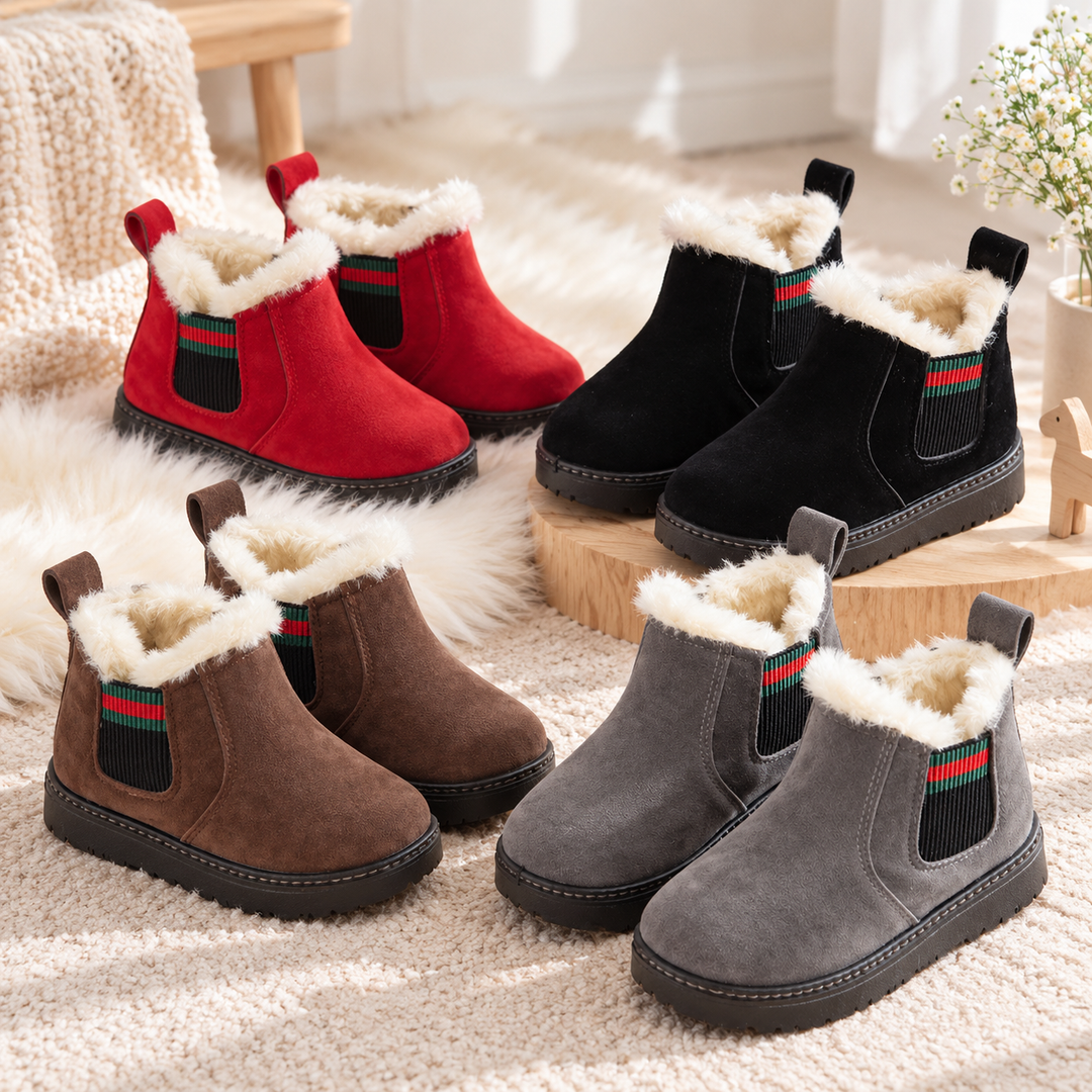Red, black, brown, and gray kids&