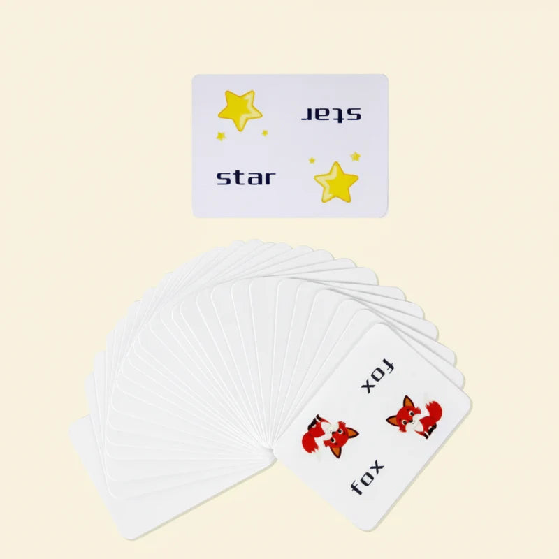 Matching picture cards showing a fox and a star