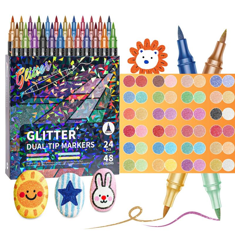 Gemtone Sparkle Brush Marker Set Product Image 01
