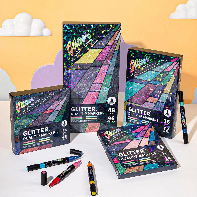 Gemtone Sparkle Brush Marker Set Product Image 02