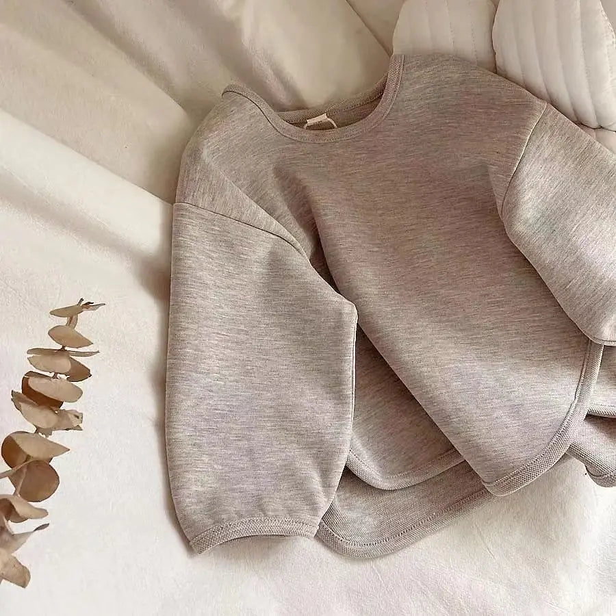Gray long-sleeve children&