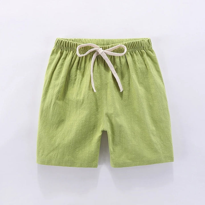 Green cotton-linen kids&