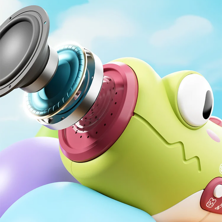 Illustration of the green crocodile toy&