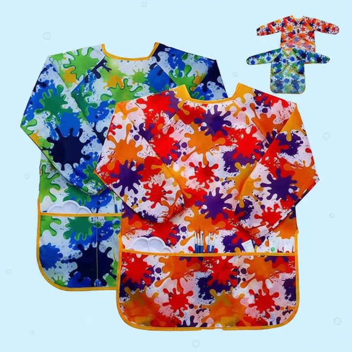Green and red splatter-print kids&