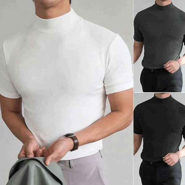 Harbor High Neck Slim Fit Tee Product Image 02
