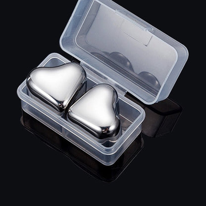 Heart Chill Stainless Steel Drink Cubes Product Image 01