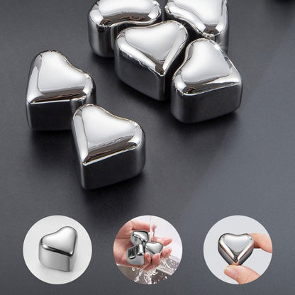 Heart Chill Stainless Steel Drink Cubes Product Image 07