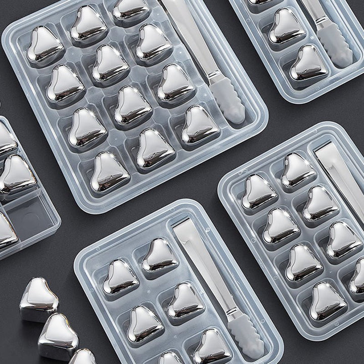 Heart Chill Stainless Steel Drink Cubes Product Image 09