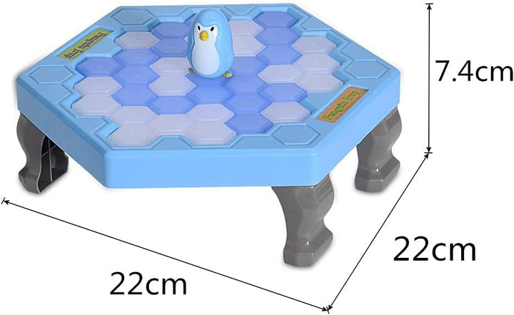 Hexagonal penguin board with measurements of 22 x 22 x 7.4 cm