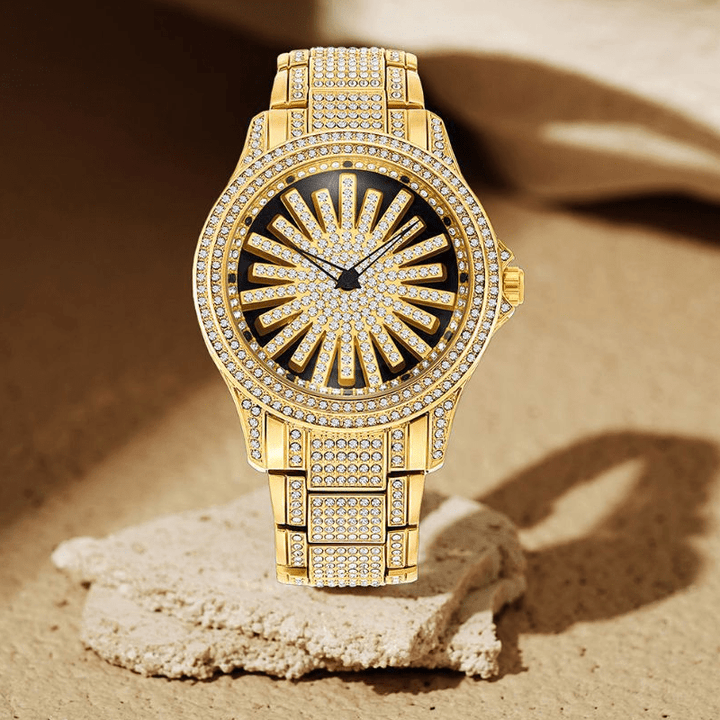 Imperial Crystal Mens Quartz Watch Spinning Center Dial Product Image 01