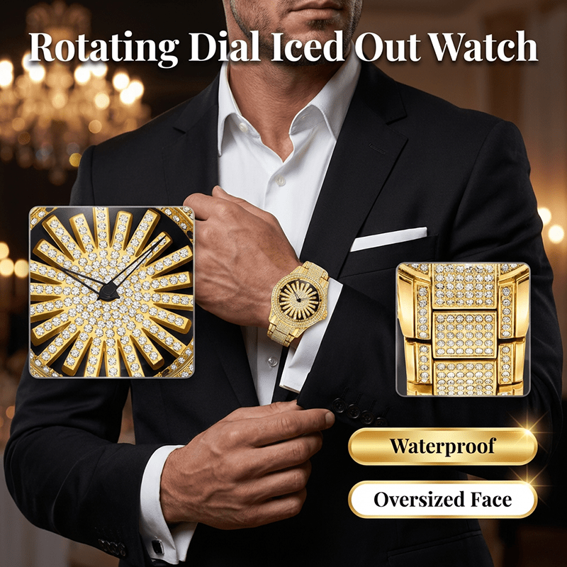 Imperial Crystal Mens Quartz Watch Spinning Center Dial Product Image 02