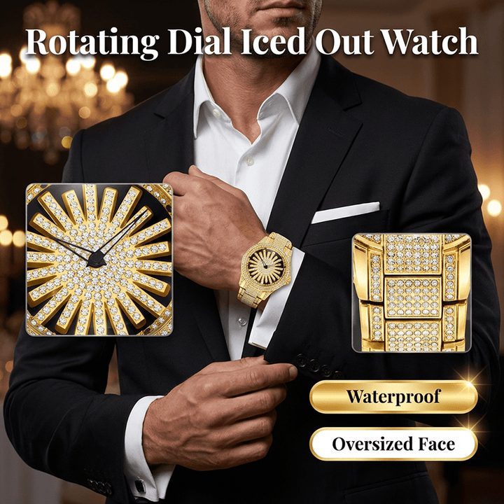 Imperial Crystal Mens Quartz Watch Spinning Center Dial Product Image 02