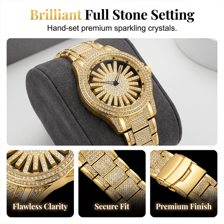 Imperial Crystal Mens Quartz Watch Spinning Center Dial Product Image 04