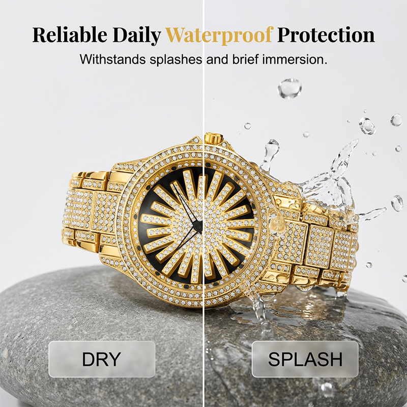 Imperial Crystal Mens Quartz Watch Spinning Center Dial Product Image 05