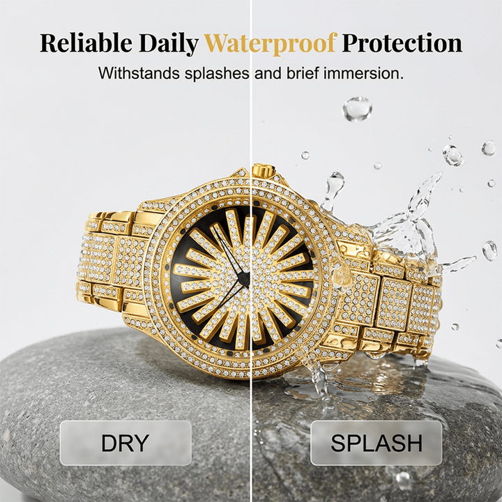 Imperial Crystal Mens Quartz Watch Spinning Center Dial Product Image 05