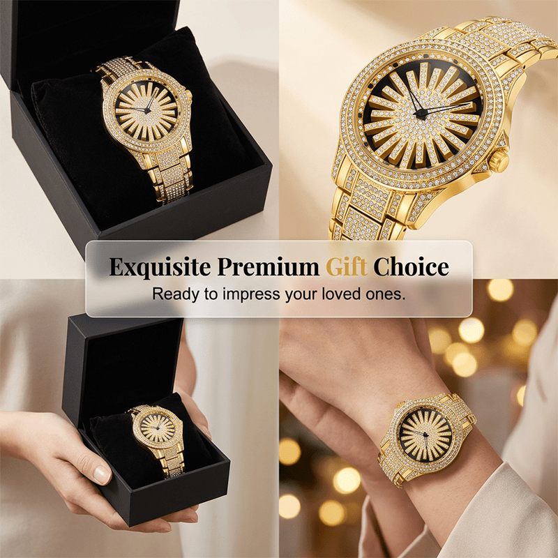 Imperial Crystal Mens Quartz Watch Spinning Center Dial Product Image 08