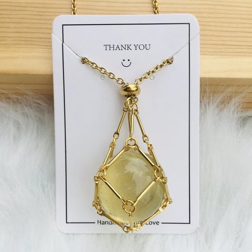 Jemma Adjustable Gemstone Cage Necklace Product Image 19