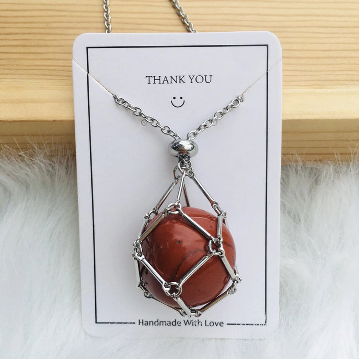 Jemma Adjustable Gemstone Cage Necklace Product Image 20