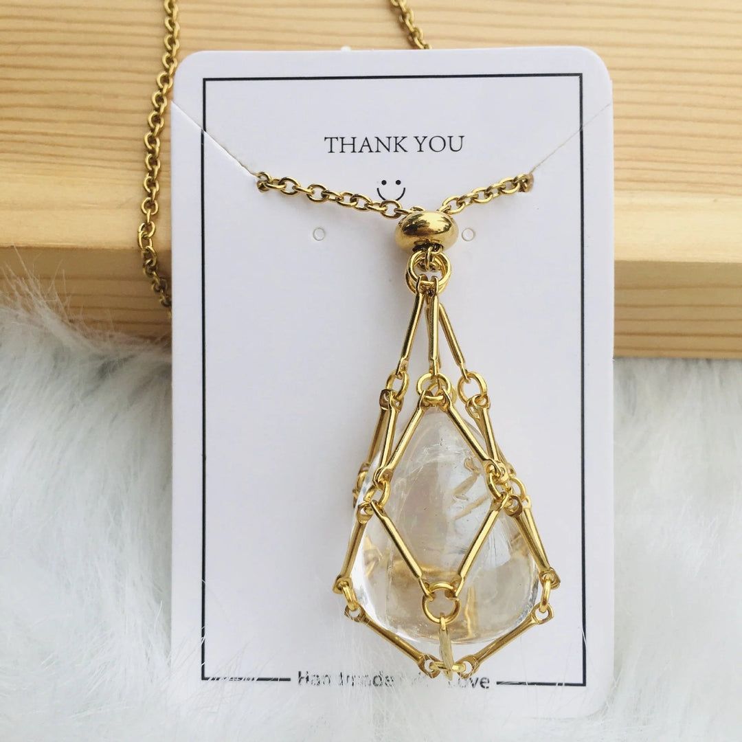 Jemma Adjustable Gemstone Cage Necklace Product Image 21