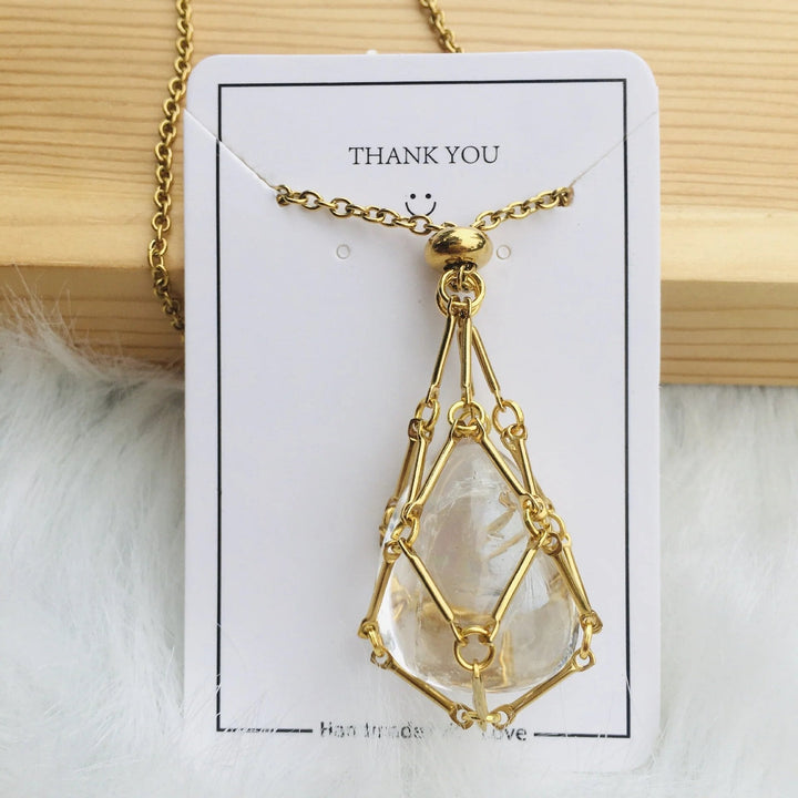 Jemma Adjustable Gemstone Cage Necklace Product Image 21