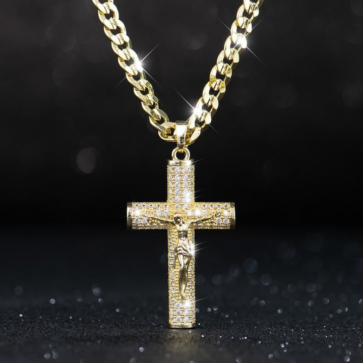 Jovana Gold Plated Orthodox Cross Necklace Product Image 01