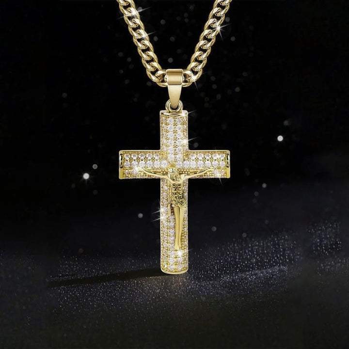 Jovana Gold Plated Orthodox Cross Necklace Product Image 02