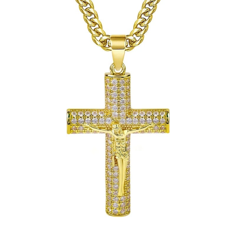 Jovana Gold Plated Orthodox Cross Necklace Product Image 08