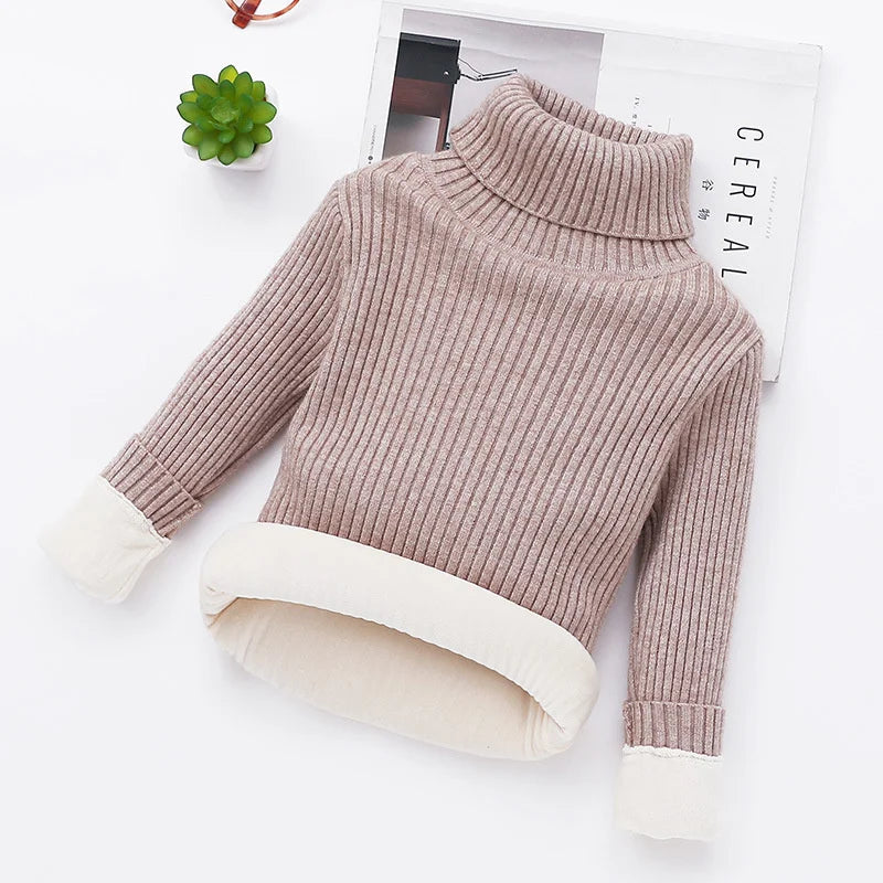Khaki ribbed kids&