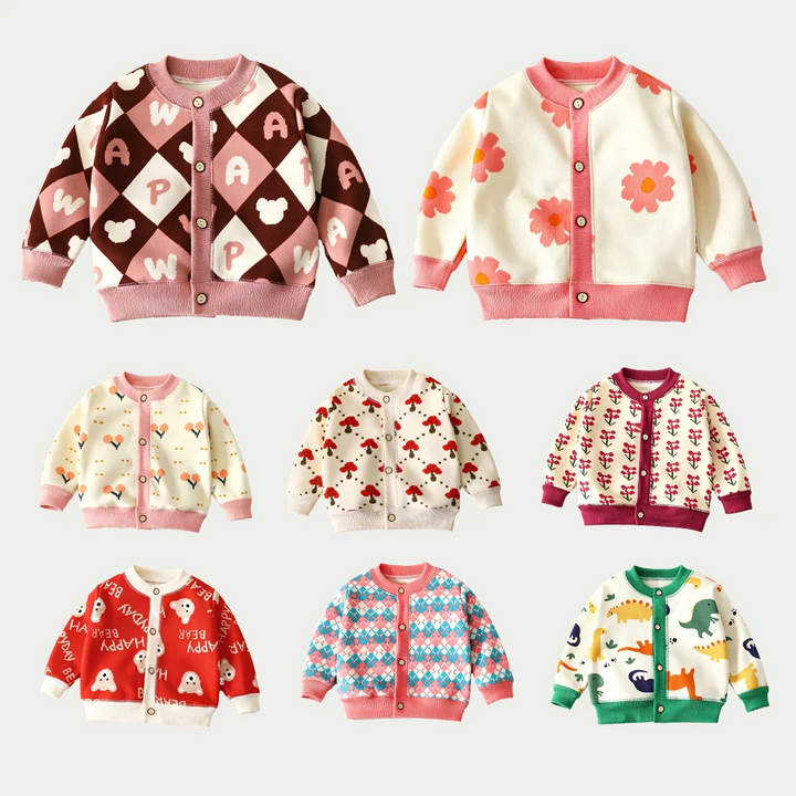 Eight button-front kids&