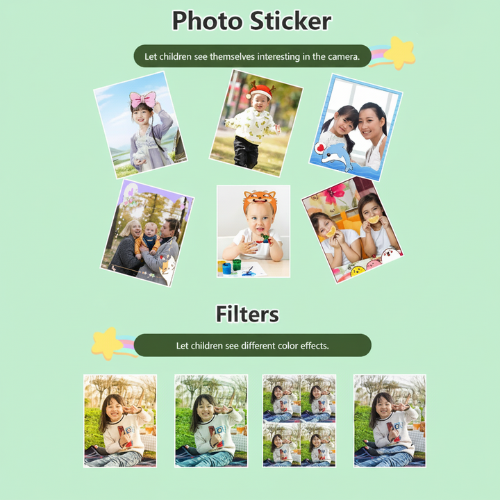 Photo frame and color filter examples for the kids&