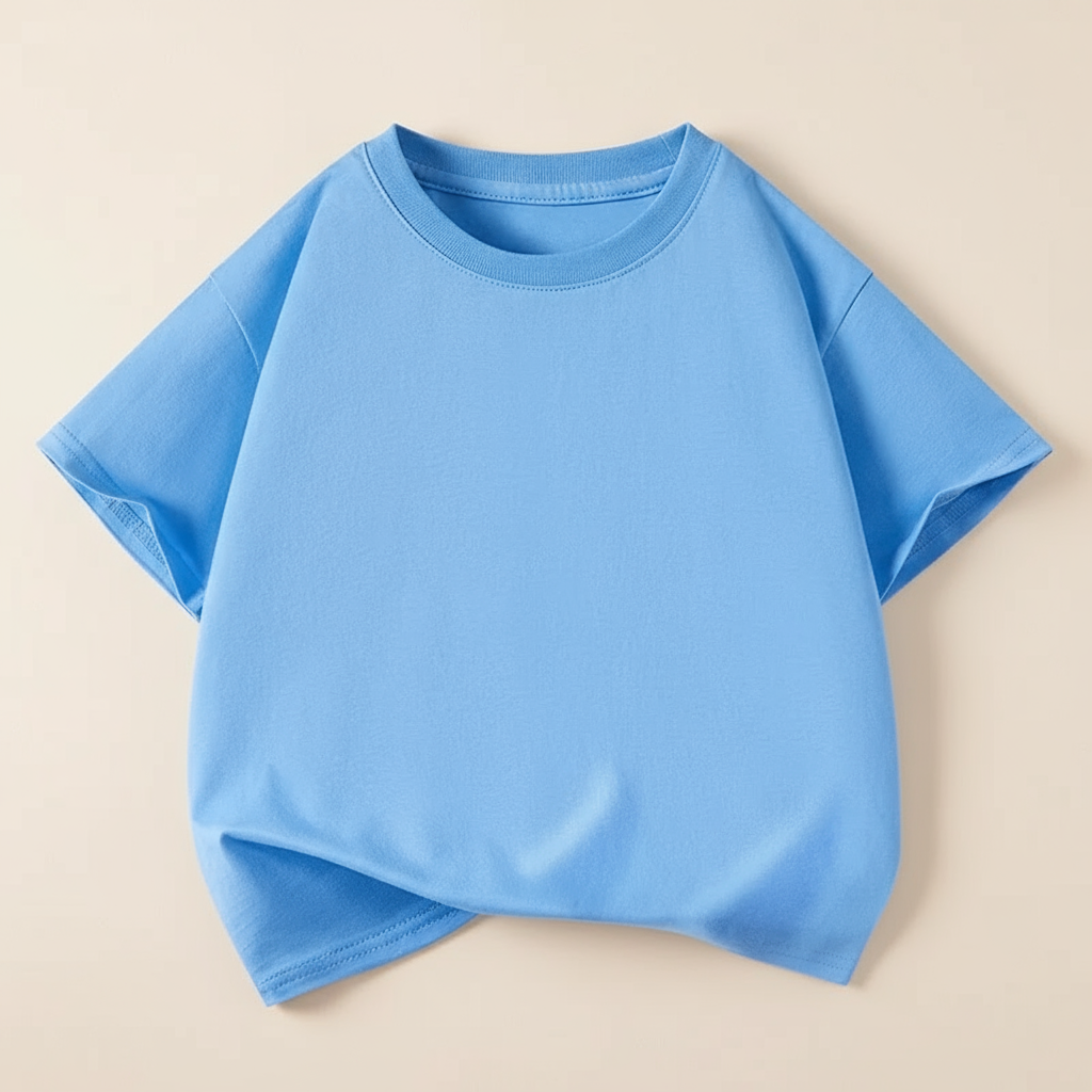 Light blue short-sleeve kids&