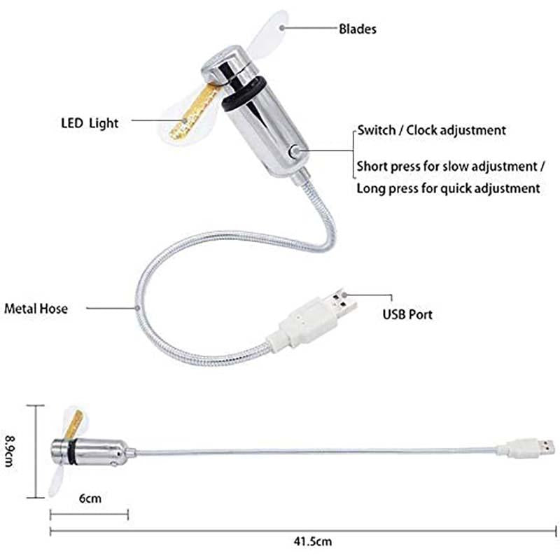 Livacool Led Usb Desk Fan Product Image 09
