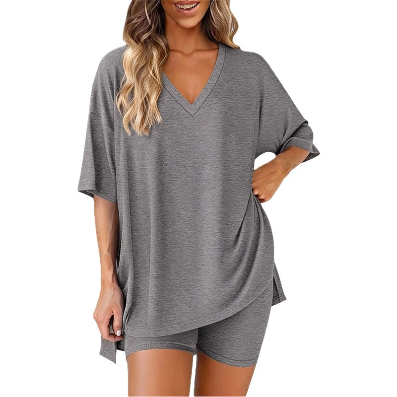 Lively Lounge Two Piece Tee High Waist Shorts Set Product Image 10
