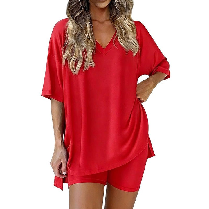 Lively Lounge Two Piece Tee High Waist Shorts Set Product Image 12