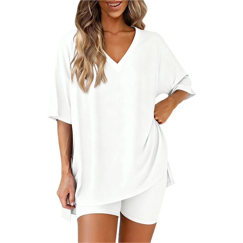 Lively Lounge Two Piece Tee High Waist Shorts Set Product Image 13